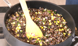 Final product of Ben Jacobs' rice pilaf recipe in the pan